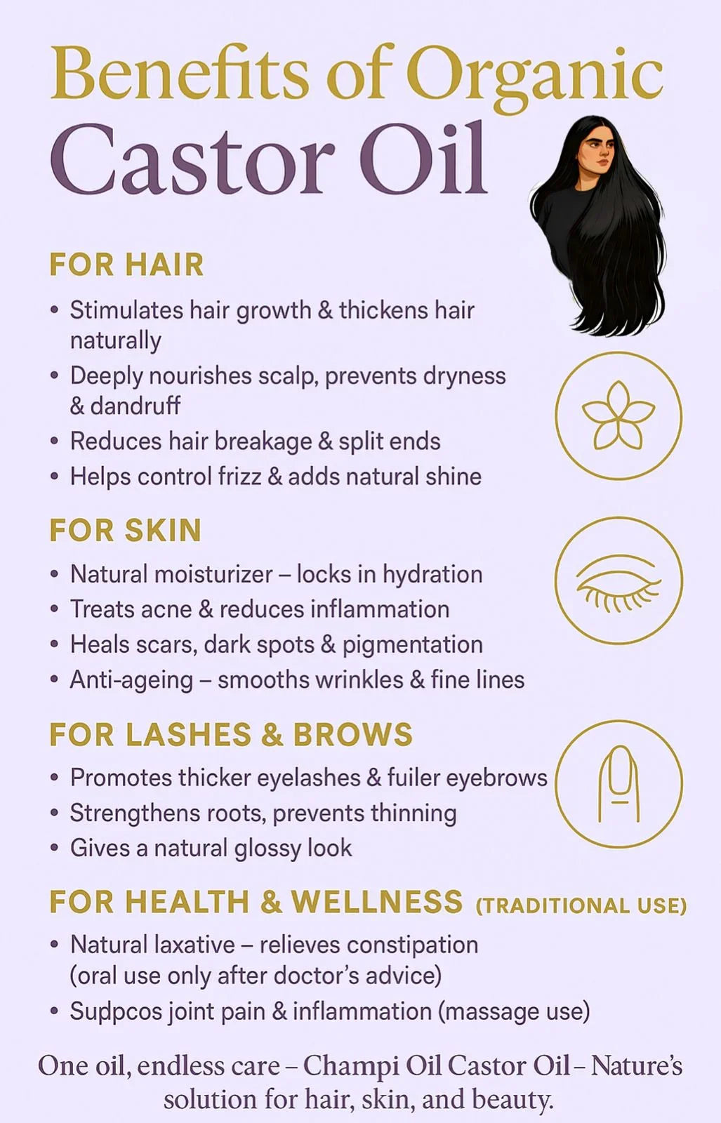 Champi Organic Castor Seed Oil