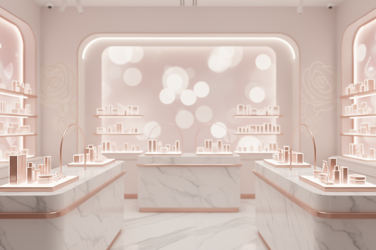 i want to builte a shopify cosmetic store there for makd a eautifull background pic